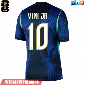 Lacne Muži Futbalové dres Brazília Vinicius Junior #10 MS 2026 Krátky Rukáv - Preč